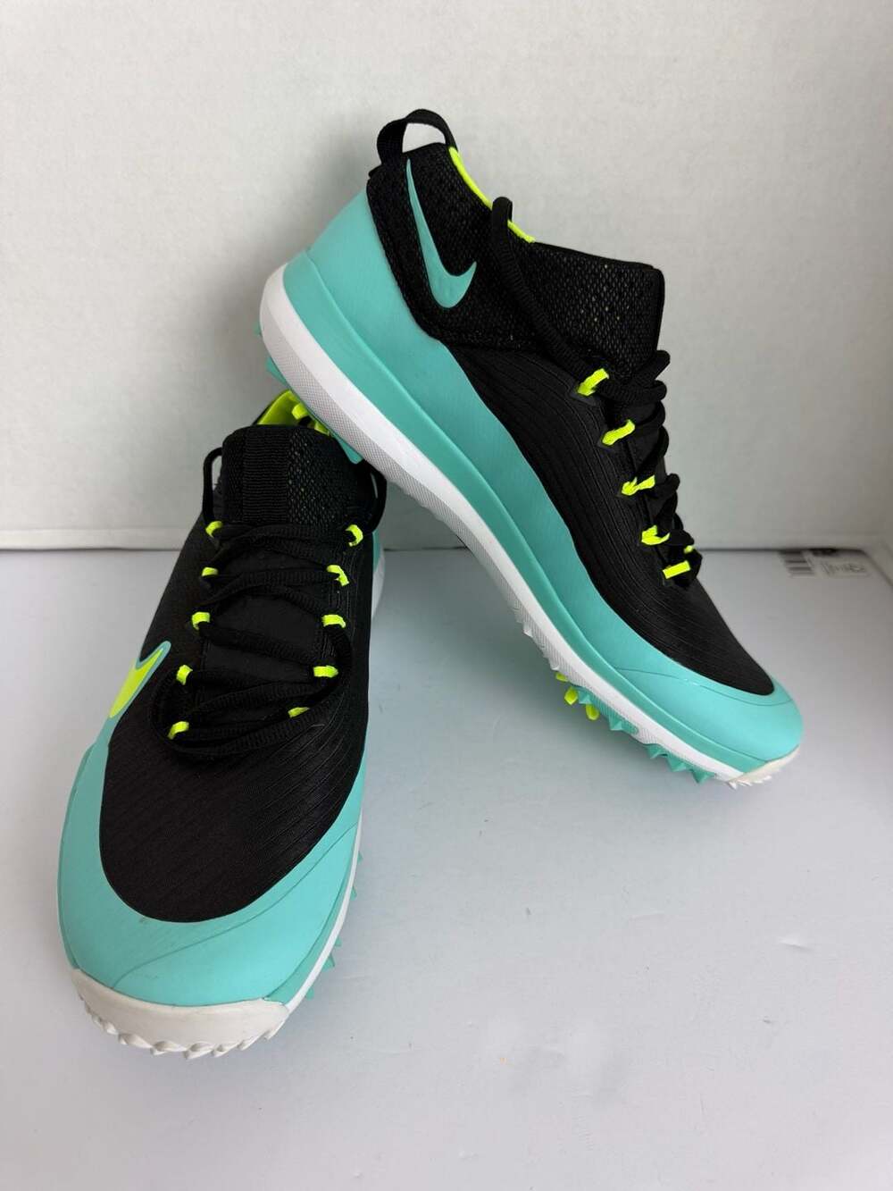 Nike FI Premiere Men's Golf Shoes Black White Turquoise Volt 835421